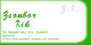 zsombor kik business card